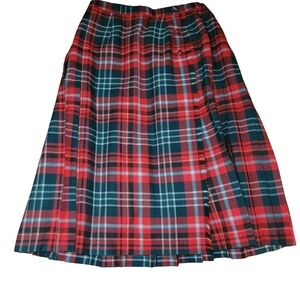 New Brunswick Tartan Plaid Red and Green Women's Mid-length Skirt 14